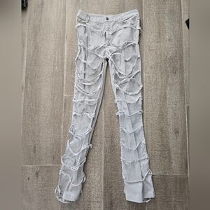 Darker Wavs Strappy Distressed Jeans